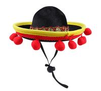 Carino mini berretto messicano cappello rosso palla di pelo cappello casual