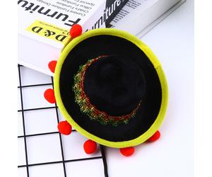 Carino mini berretto messicano cappello rosso palla di pelo cappello casual