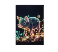 Carino Miniature Pig preghiera bandiere all'aperto Halloween banner per la decorazione del giardino 28x40 doppia faccia