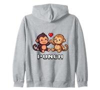 Carino Monkey Punch Baby Video Game Pixel Felpa con Cappuccio