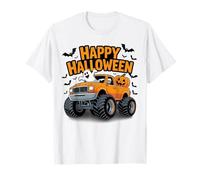 Carino Monster Truck Fantasma Zucca Divertente Festa di Halloween Ragazzi Maglietta
