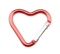 Carino moschettone | Portachiavi a forma di cuore, ganci portachiavi, piccola clip a moschettone, moschettone multifunzione per passeggiate, campeggio, escursionismo, attività all'aperto