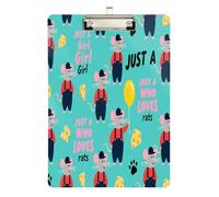 Carino Mr. Rats Appunti Dimensioni Legali Plastica per Pallavolo Baseball Allenatori Dimensioni 9 x 12.5 Tablas para escribir Silver Hold