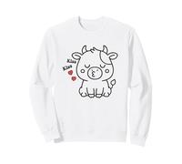Carino Mucca Baciare Viso Mucche Baci Baci Felpa