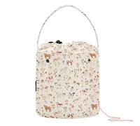 Carino Mucca Floreale Beige Filato Borse Crochet Progetto Borsa Portatile Borsa Da Viaggio per Maglia Crochet Filato Accessorio