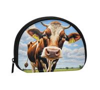 Carino mucca mini borsa di immagazzinaggio Shell portafoglio piccolo portamonete con mini con cerniera borsa cambiamento per le chiavi delle monete è anche possibile memorizzare qualsiasi piccolo