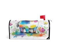 Carino Mucca Pittura Decorativa copertura postale cassetta postale per la primavera carino magnetico mailbox copre estate formato standard Caja de correos