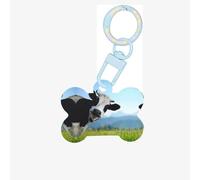 Carino Mucca Stampa Dog Tag Bone A Forma Di Doppio Modello Lati Del Cane ID Tag A Forma Di Osso Pet Name Tags Dog Collar Tag