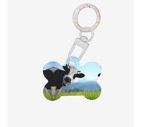 Carino Mucca Stampa Dog Tag Bone A Forma Di Doppio Modello Lati Del Cane ID Tag A Forma Di Osso Pet Name Tags Dog Collar Tag