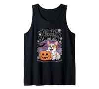 Carino Mummia Corgi e Zucca Halloween Fantasma Divertente Canotta