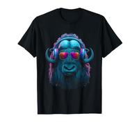 Carino Musk Ox Indossare Cuffia Maglietta