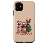 Carino Natale Cani Vacanze Invernali Pastore Tedesco Custodia per iPhone 11