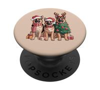 Carino Natale Cani Vacanze Invernali Pastore Tedesco PopSockets PopGrip Adesivo