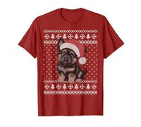 Carino Natale Pastore Tedesco Cucciolo Brutto Maglione Maglietta