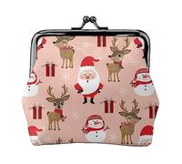 Carino Natale Vacanze Donne Portafoglio Fibbia Coin Borse Kiss-Lock Cambiare Sacchetto Regalo Per Donne Ragazza, Nero , Taglia unica, alla moda