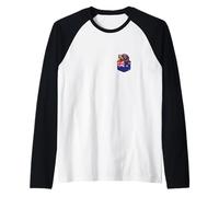 Carino neozelandese Pocket Kiwi Nuova Zelanda Maglia con Maniche Raglan