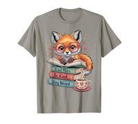 Carino Nerd Bookworm Fox Leggere Libri Sii Gentile Rimani Strano Lettore Maglietta