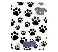 Carino nero Paw Prints Bakers piccola bilancia digitale per alimenti 5 kg/5 g, bilancia da cucina intelligente digitale con 4 unità per la cottura del sapone da forno báscula para pesar comida