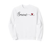 Carino Neve Tipografia con Un Cuore Felpa