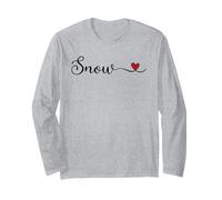 Carino Neve Tipografia con Un Cuore Maglia a Manica