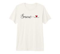 Carino Neve Tipografia con Un Cuore Maglietta Premium