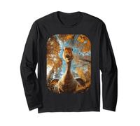 Carino Oca Selfie Autunno Foglie Foresta Autunno Animale EST Maglia a Manica