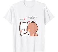 Carino OrcoW Orso Panda Coppia in Amore Bubu e T-Shirt, Bianco, L