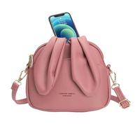 Carino - Orecchie da coniglietto, Borsa a tracolla | Piccola borsa a tracolla femminile, forma di orecchio di coniglio alla moda, cerniera, borsa a tracolla, borsa in PU, rosa, Consulte la descripción
