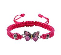 Carino Orecchini Anelli Farfalla Bracciali Per Corda Regolabile Farfalla Braccialetti Per Le Donne Carino Farfalla Braccialetti di Fascino Ca0649-0, Misura unica, Fune metallica, Nessuna pietra