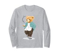 Carino Orsacchiotto Che Tiene Una Tazza di caffè Maglia a Manica