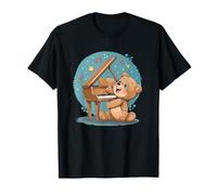 Carino Orsacchiotto musicale con pianoforte Costume Maglietta