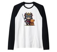Carino Orsacchiotto Samurai con Ninja Spada Costume Maglia con Maniche Raglan
