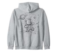 Carino Orso Astronauta Luna Explorer Space Walk Felpa con Cappuccio