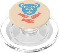 Carino orso e pesce amichevole Kawaii bambini animali selvatici della foresta PopSockets PopGrip per MagSafe