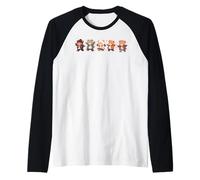Carino Orso Gay Pride Bandiera Colori per Gay Bear Cuccioli Maglia con Maniche Raglan
