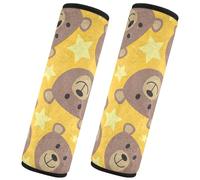 Carino orso giallo stelle auto cintura copertura borsa cinghia comfort pad