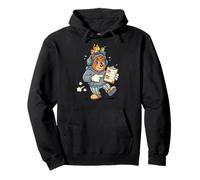 Carino Orso Gioco Snack Amante Kawaii Pigiama Vibes Felpa con Cappuccio