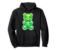 Carino Orso Gummy Verde Carino Felpa con Cappuccio