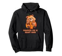 Carino Orso Indossare Jack O'Lantern Pumpkin Pie Is Beary Good Felpa con Cappuccio
