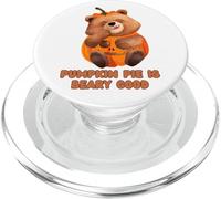 Carino Orso Indossare Jack o'Lantern Pumpkin Pie Is Beary Good PopSockets PopGrip per MagSafe