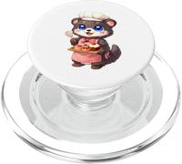 Carino orso panettiere con pasticcini Kawaii Animal Baking Art PopSockets PopGrip per MagSafe