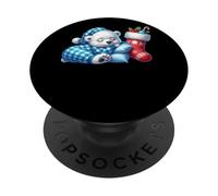 Carino orso polare che dorme accanto alla calza PopSockets PopGrip Adesivo