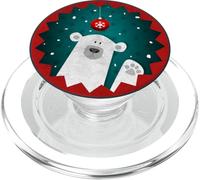 Carino Orso Polare Inverno Natale Con Fiocchi di Neve PopSockets PopGrip per MagSafe