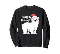 Carino Orso Polare Natale Buone Feste Felpa