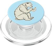 Carino orso polare pieghe origami nave, Origami Polar Bear PopSockets PopGrip per MagSafe