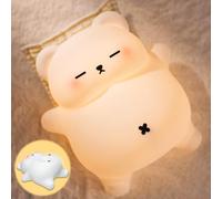 Carino Orso Ronfante Luce Notturna Bambini con Ventre Movibile & Suoni Rilassanti (3 Livelli), Luce Notturna Dimmerabile (3 Intensità), Timer di 30 Minuti - Ideale per Camera dei Bambini e Neonati