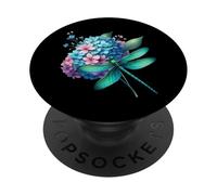 Carino Ortensia Armonia Libellula Acquerello Estate PopSockets PopGrip Adesivo