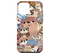 Carino Otter Kawaii Sea Animals Collage Custodia per iPhone 12 mini