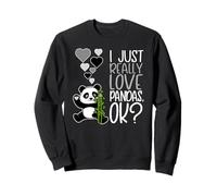 Carino Panda Amante I Really Love Pandas Ok Felpa