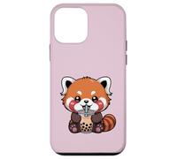 Carino Panda Rosso Bere Tè Boba Custodia per iPhone 12 mini